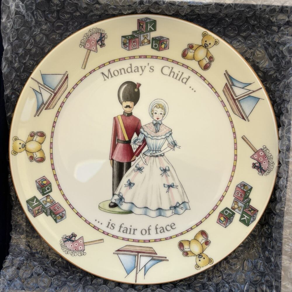 Royal Worcester Days of the Week Monday's Child Salad Plate Bride